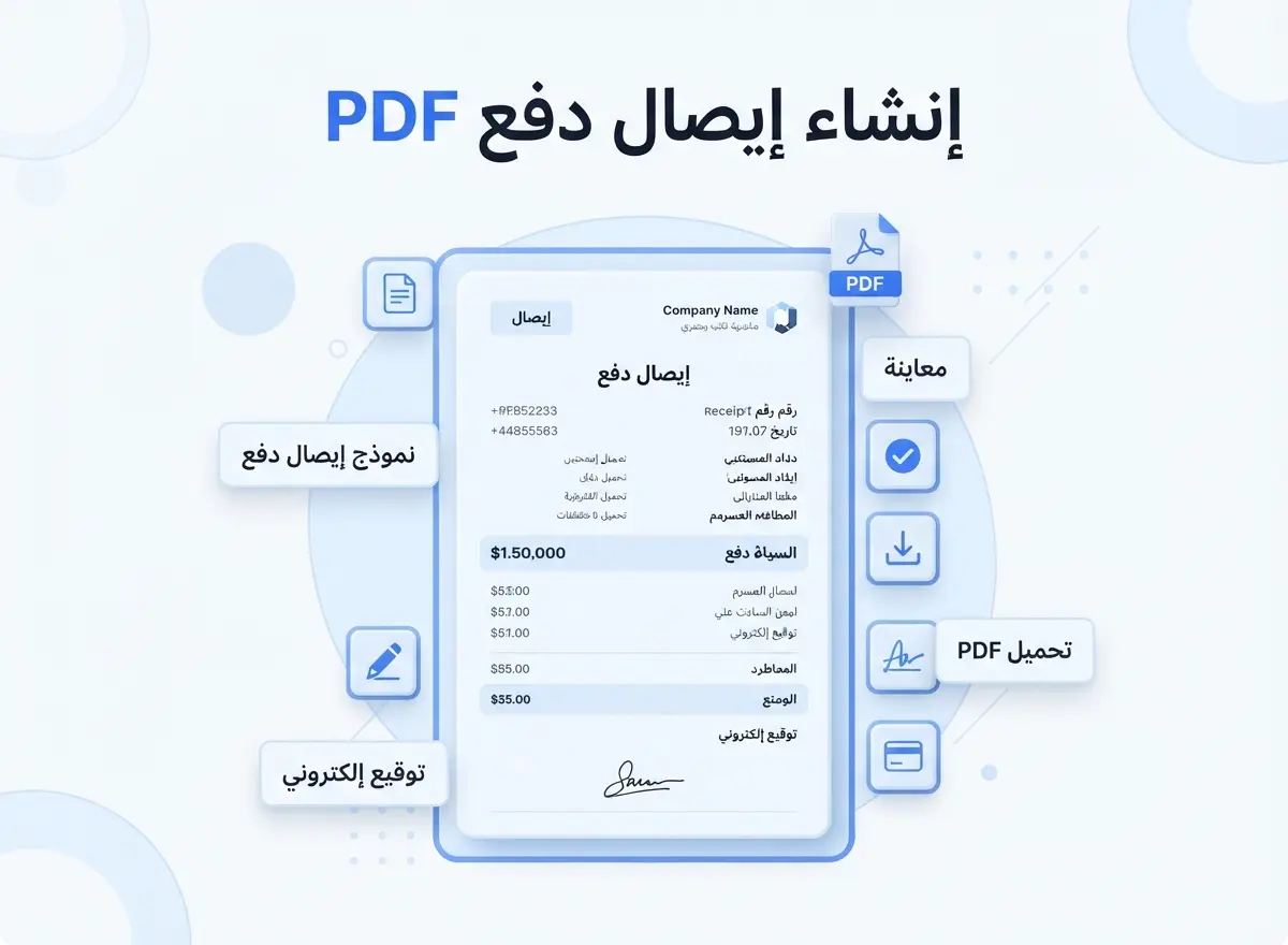 إنشاء إيصال دفع PDF مجانًا
