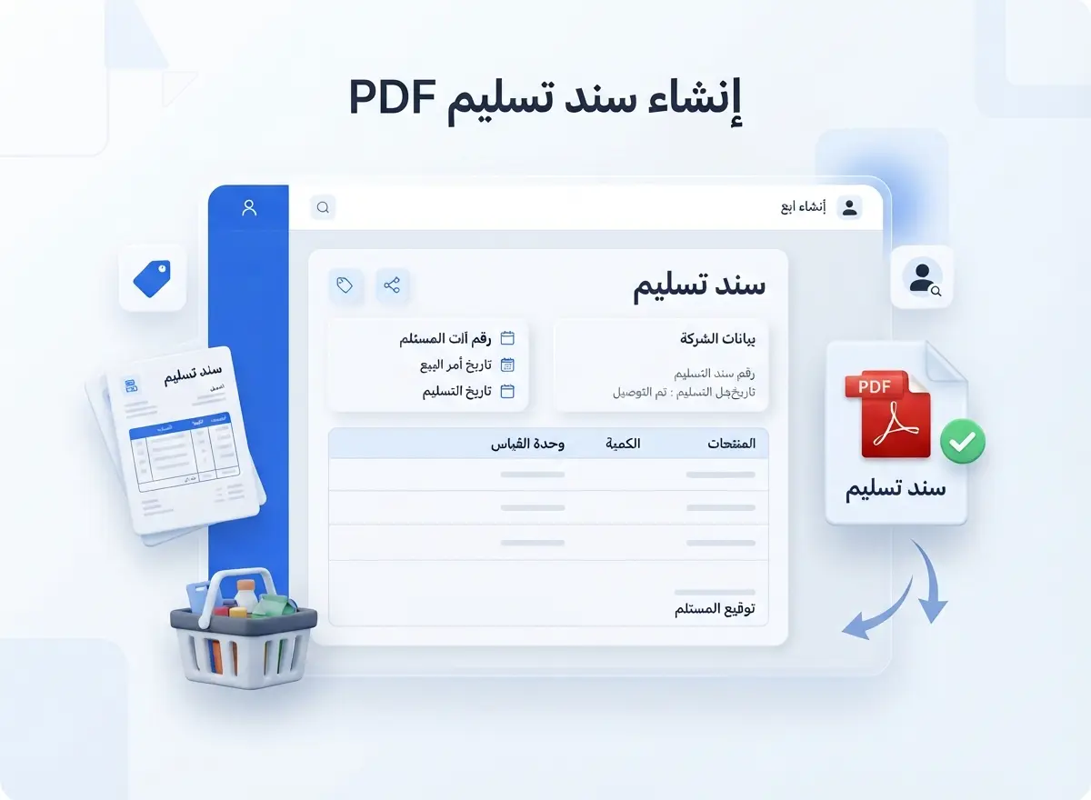 إنشاء سند تسليم PDF